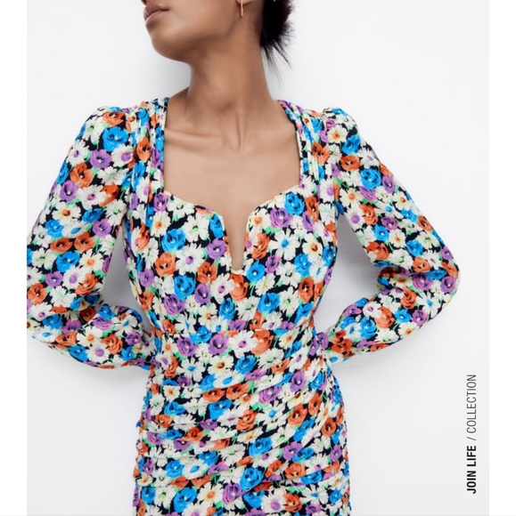 Zara Floral Print Dress - Picture 10 of 15